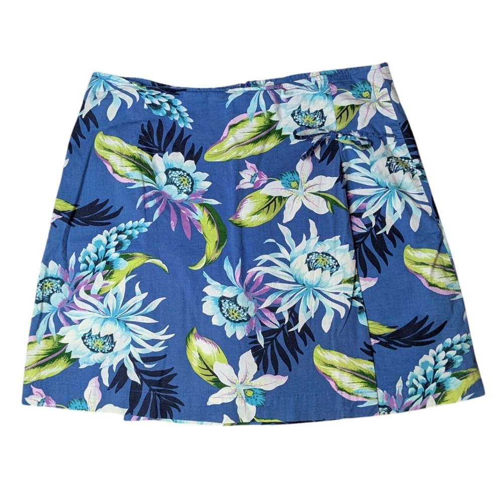 Vintage White Stag Y2K Floral Beach Resortwear Tennis Mini Skort Women's 12